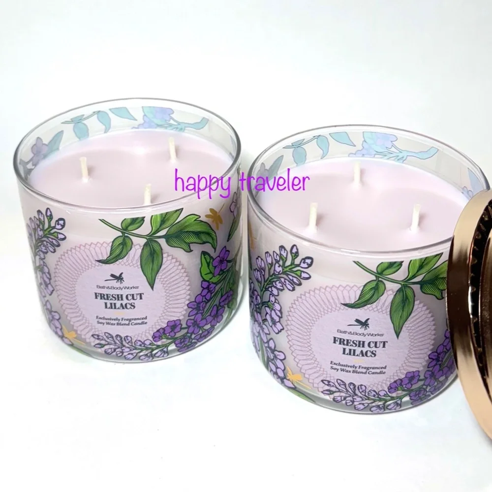 FRESH CUT LILACS 3 Wick Candle